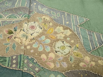 平和屋着物●豪華色留袖　友禅　作家物　辻が花　金彩　反端付き　正絹　逸品　DABK0822ud