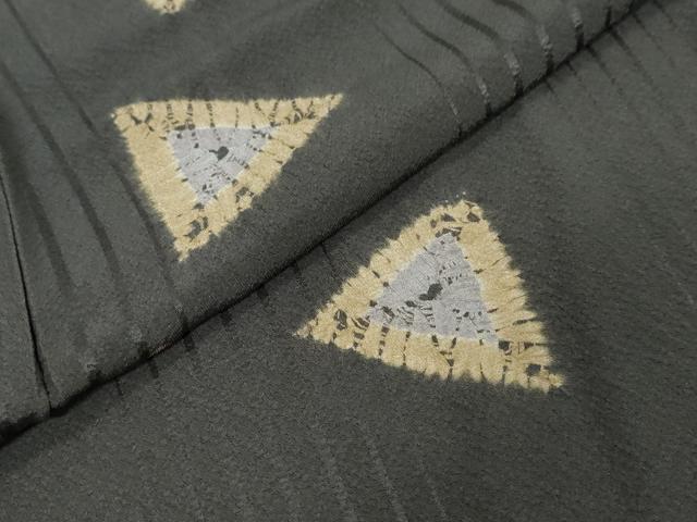 平和屋着物●上質な小紋　作家物　箔散らし　正絹　逸品　DABK0831ud