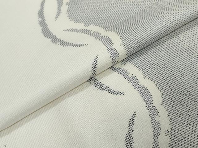 平和屋着物●本場大島紬　白大島　9マルキ　雪芝文　正絹　逸品　未使用　DABK0844ud