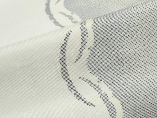 平和屋着物●本場大島紬　白大島　9マルキ　雪芝文　正絹　逸品　未使用　DABK0844ud