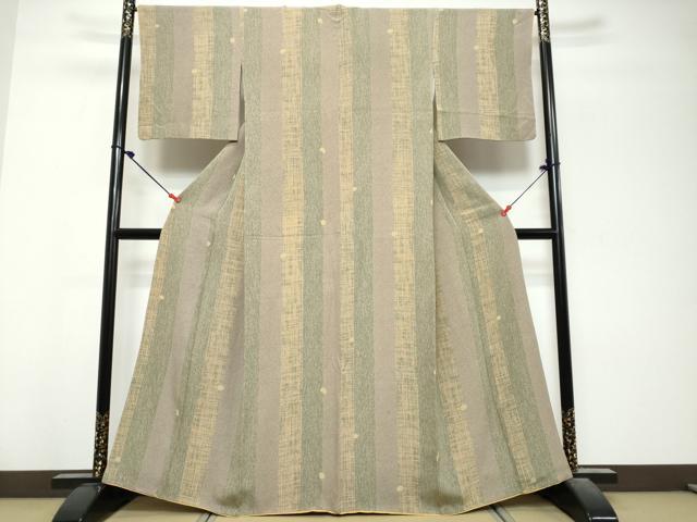 平和屋着物●上質な小紋　箔散らし　正絹　逸品　DABK0846ud