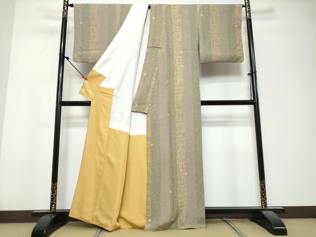 平和屋着物●上質な小紋　箔散らし　正絹　逸品　DABK0846ud