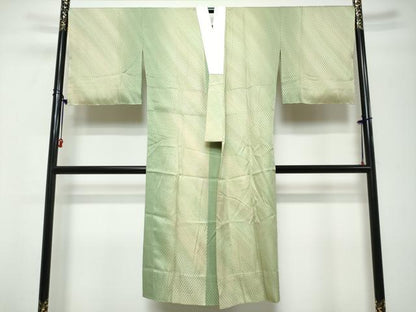 平和屋着物●長襦袢　無双仕立て　無双仕立て　鱗文様　暈し染め　正絹　逸品　未使用　DABK0847ud