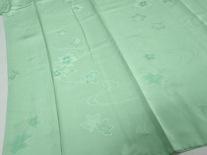 平和屋着物●上質な小紋　地紋起こし　流水文舞花文　正絹　逸品　DABK0851ud