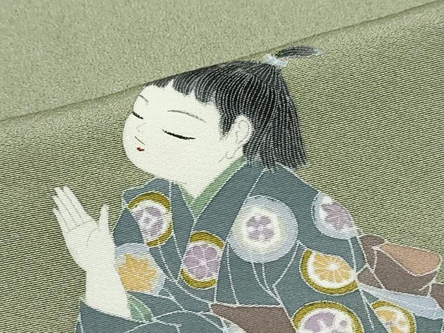 平和屋着物●豪華色留袖　友禅　作家物　童子遊び　正絹　逸品　未使用　DABK0864ud