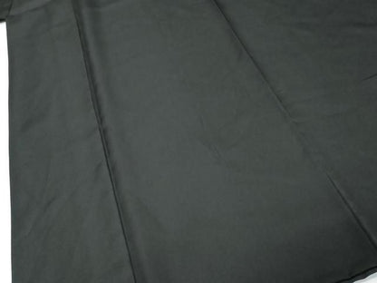 平和屋着物●男性　黒紋付　アンサンブル　長羽織　羽裏：風景文　キングサイズ　正絹　逸品　DABK0869ud