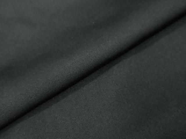 平和屋着物●男性　黒紋付　アンサンブル　長羽織　羽裏：風景文　キングサイズ　正絹　逸品　DABK0869ud