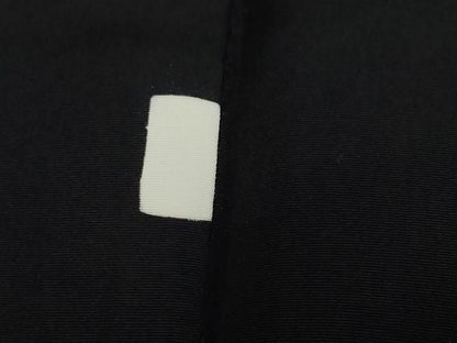 平和屋着物●男性　黒紋付　アンサンブル　長羽織　羽裏：風景文　キングサイズ　正絹　逸品　DABK0869ud