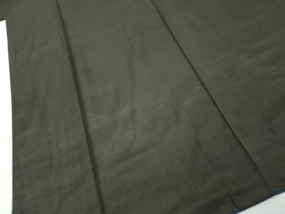 平和屋着物●男性　黒紋付　アンサンブル　長羽織　正絹　逸品　DABK0870ud