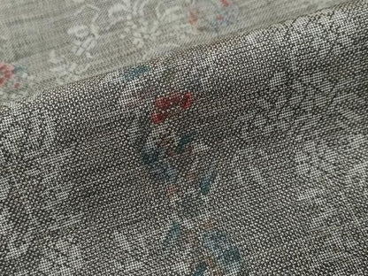 平和屋着物●本場大島紬　9マルキ　草花文　正絹　逸品　DABK0876ud