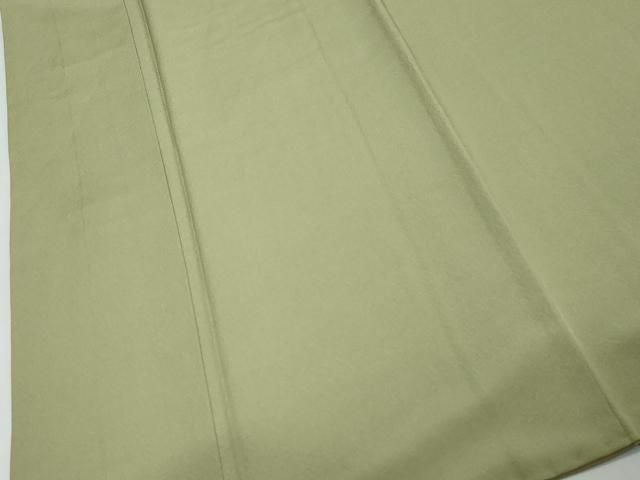 平和屋着物●染師　故・山代谷隆　色無地　抹茶色　正絹　逸品　DABK0880ud