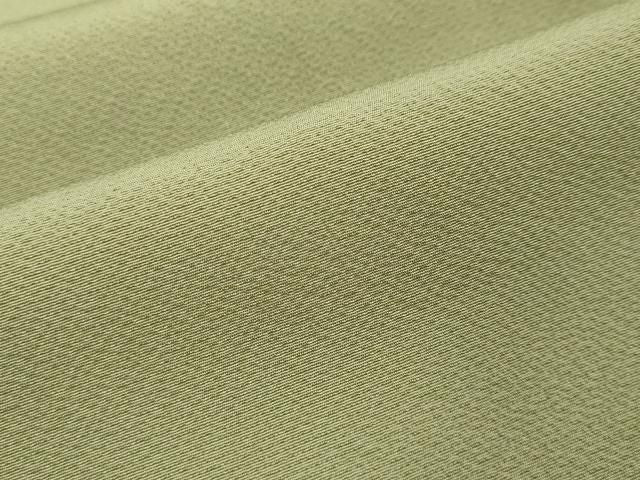 平和屋着物●染師　故・山代谷隆　色無地　抹茶色　正絹　逸品　DABK0880ud
