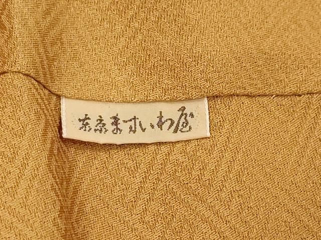 平和屋着物●上質な色無地　辻が花地紋　金唐茶色　ますいわ屋扱い　正絹　逸品　DABK0885ud