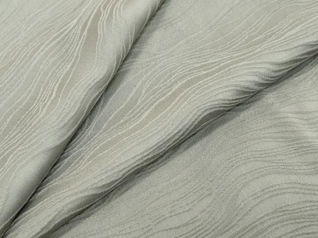 平和屋着物●上質な色無地　流水地紋　銀鼠色　正絹　逸品　DABK0887ud