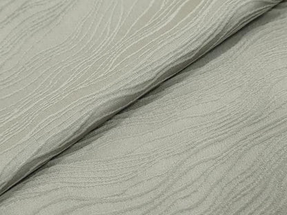 平和屋着物●上質な色無地　流水地紋　銀鼠色　正絹　逸品　DABK0887ud