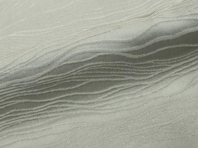 平和屋着物●上質な色無地　流水地紋　銀鼠色　正絹　逸品　DABK0887ud