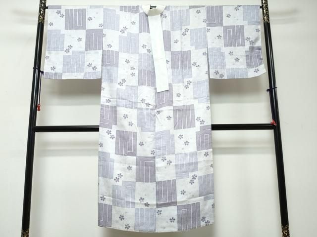 平和屋着物●長襦袢　無双仕立て　源氏香舞桜文　正絹　逸品　未使用　DABK0889ud