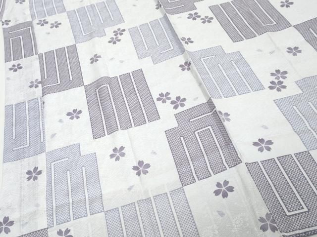 平和屋着物●長襦袢　無双仕立て　源氏香舞桜文　正絹　逸品　未使用　DABK0889ud
