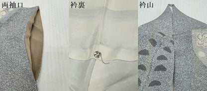 平和屋着物●上質な小紋　辻が花　鬼しぼ縮緬　正絹　逸品　DABK0894ud
