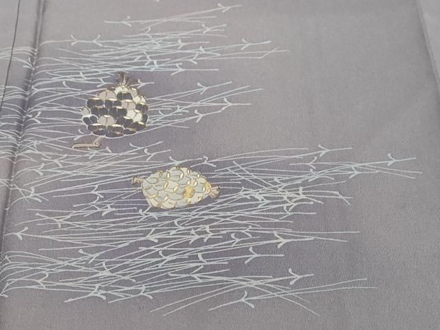 平和屋着物●訪問着　松ぼっくり　暈し染め　金彩　三越扱い　正絹　逸品　DABK0895ud