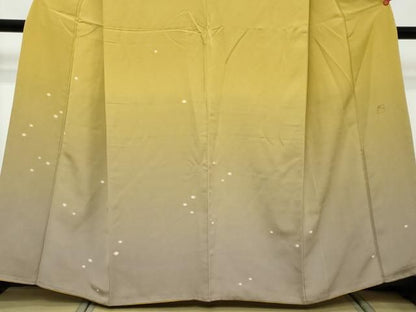 平和屋着物●染色作家　玉村咏　アトリエ攸　訪問着　霞文　暈し染め　正絹　逸品　DABK0914ud