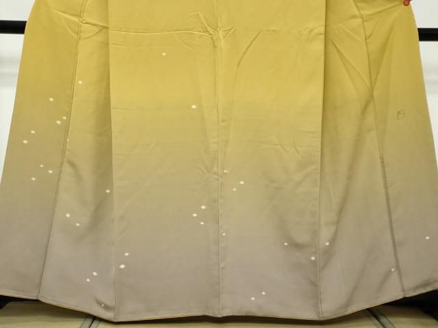 平和屋着物●染色作家　玉村咏　アトリエ攸　訪問着　霞文　暈し染め　正絹　逸品　DABK0914ud