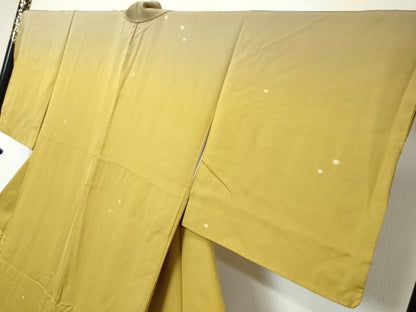 平和屋着物●染色作家　玉村咏　アトリエ攸　訪問着　霞文　暈し染め　正絹　逸品　DABK0914ud