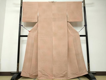 平和屋着物●上質な小紋　霞文　鬼しぼ縮緬　正絹　逸品　DABK0919ud