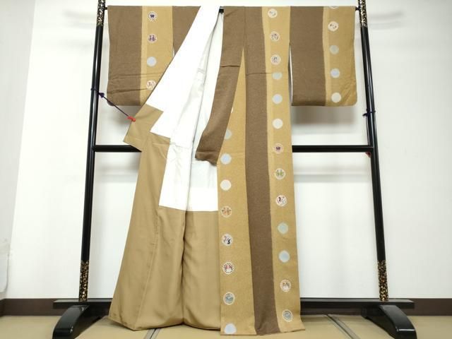 平和屋着物●上質な小紋　花蝶丸文　正絹　逸品　DABK0924ud