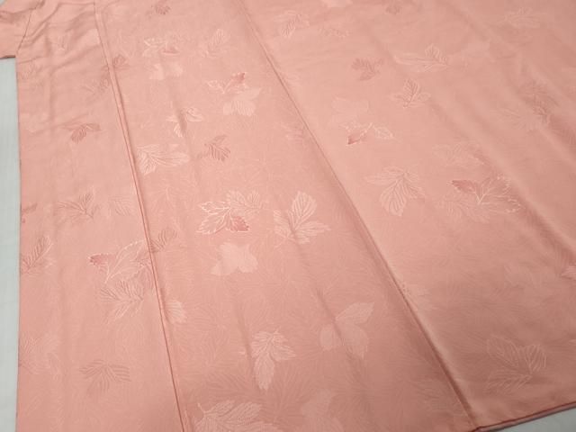 平和屋着物●上質な小紋　地紋起こし　葉尽くし文　正絹　逸品　DABK0927ud