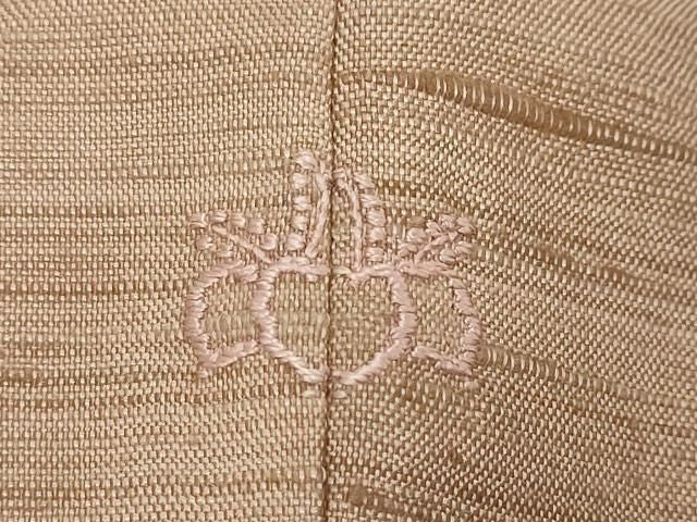 平和屋着物●上質な紬　白茶色　正絹　逸品　DABK0929ud
