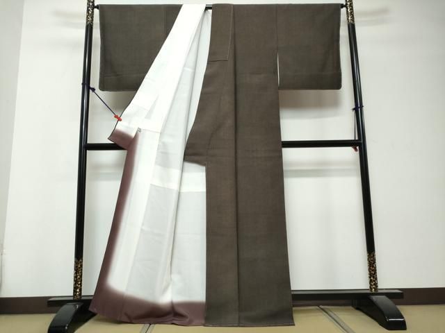 平和屋着物●上質な紬　縞　正絹　逸品　未使用　DABK0934ud