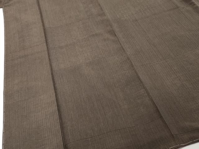 平和屋着物●上質な紬　縞　正絹　逸品　未使用　DABK0934ud