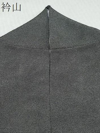平和屋着物●江戸小紋　鮫小紋柄　反端付き　ロング丈　正絹　逸品　DABK0946ud