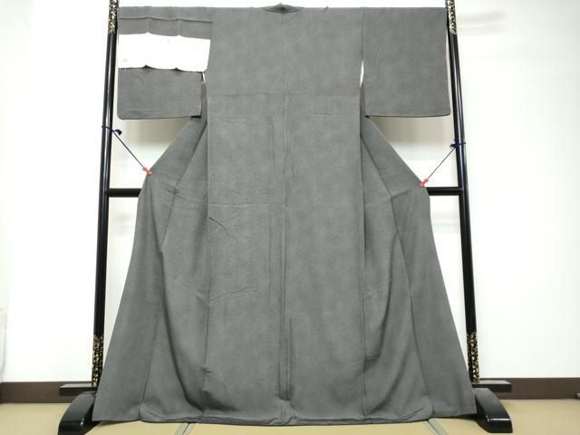 平和屋着物●江戸小紋　鮫小紋柄　反端付き　ロング丈　正絹　逸品　DABK0946ud