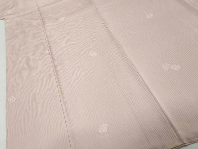 平和屋着物●織匠　岩渕敬一　小紋　桐竹鳳凰文　小石丸　黄金繭　天蚕繭　反端付き　正絹　逸品　未使用　DABK0948ud