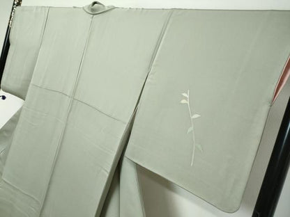 平和屋着物●本加賀友禅作家　南 克治　訪問着　流水草花文　暈し染め　反端付き　ロング丈　正絹　逸品　DABK0950ud
