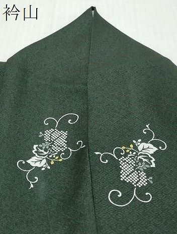 平和屋着物●上質な小紋　蔦の葉文　まるやま扱い　反端付き　正絹　逸品　DABK0952ud