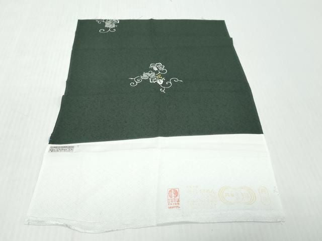 平和屋着物●上質な小紋　蔦の葉文　まるやま扱い　反端付き　正絹　逸品　DABK0952ud