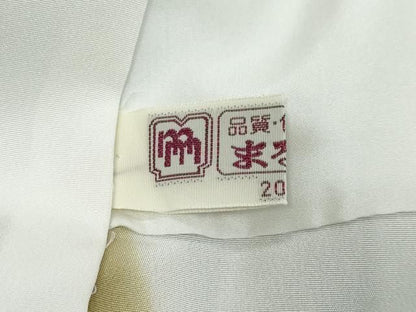 平和屋着物●上質な小紋　蔦の葉文　まるやま扱い　反端付き　正絹　逸品　DABK0952ud