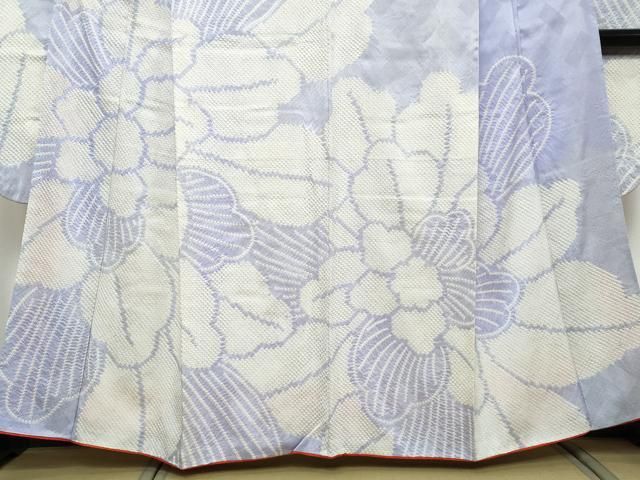 平和屋着物●豪華振袖　絞り　草花文　正絹　逸品　DABK0956ud