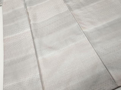 平和屋着物●上質なお召　吉祥文　カラー胴裏：鳩羽鼠色　正絹　逸品　DABK0961ud