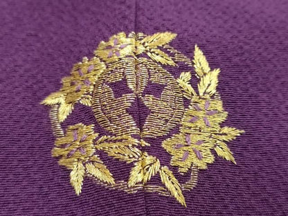 平和屋着物●豪華振袖　駒刺繍　流水草花文　暈し染め　金彩　正絹　逸品　DABK0963ud