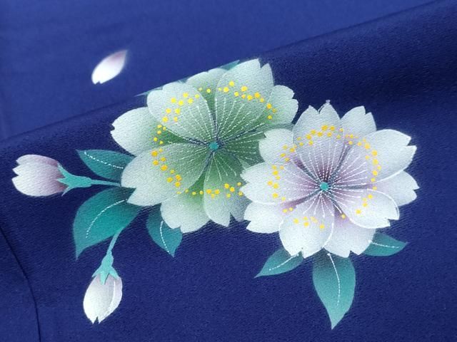 平和屋着物●豪華振袖　花蝶文　暈し染め　金彩　正絹　逸品　DABK0966ud