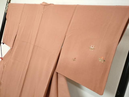 平和屋着物●訪問着　刺繍　鳳凰草花文　暈し染め　金彩　鈴乃屋扱い　正絹　逸品　DABK0968ud