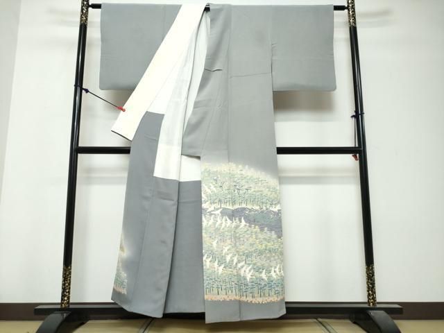 平和屋着物●本加賀友禅作家　百貫華峰　色留袖　飛鳥樹林文　暈し染め　正絹　逸品　DABK0971ud