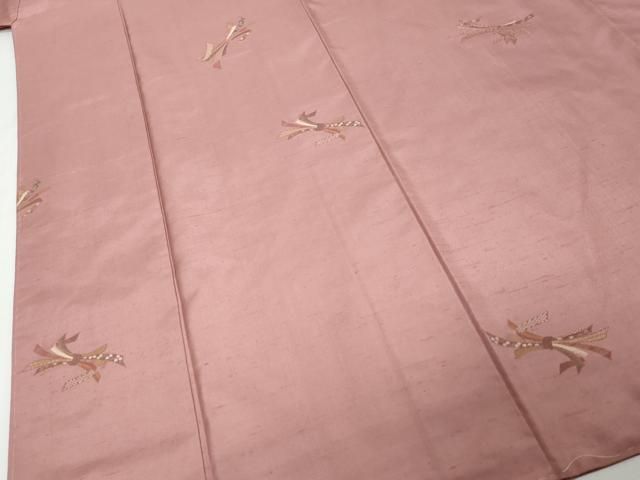 平和屋着物●京の名門・菱屋六右ェ門　紬　束ね熨斗文　正絹　逸品　未使用　DABK0976ud