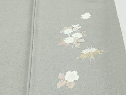 平和屋着物●訪問着　短冊草花文　金彩　正絹　逸品　DABK0977ud