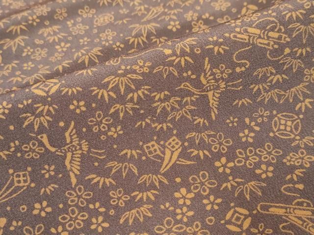 平和屋着物●訪問着　宝尽くし飛鶴草花文　正絹　逸品　DABK0979ud