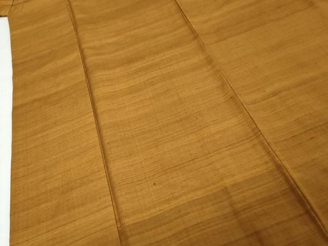 平和屋着物●上質な紬　土色　正絹　逸品　DABK0982ud